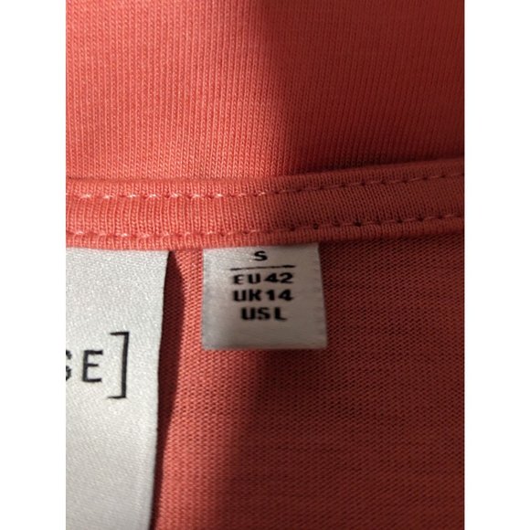 JunaRose Coral T-shirt Dolman Sleeve Tie-waist Knee-length Dress Sz L - Picture 6 of 8